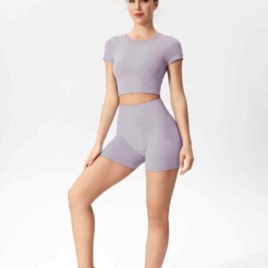 Top corto de entrenamiento blanco para mujer Ruxi uy945