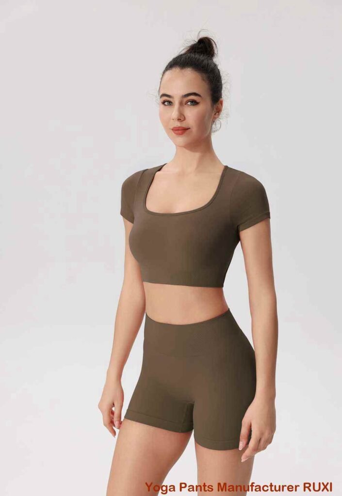 Pantalones cortos de yoga de algodón para mujer Ruxi