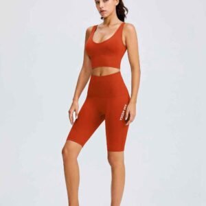 Leggings capri de talla grande con bolsillos Ruxi uy301