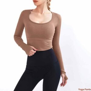 Pantalones de yoga fruncidos