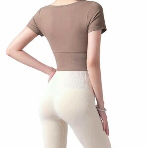 Leggings con fruncido en la espalda en V Ruxi uy424
